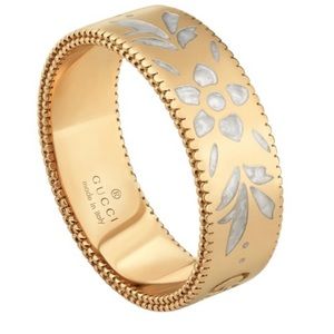 Gucci Icon 18k Yellow Gold And Enamel